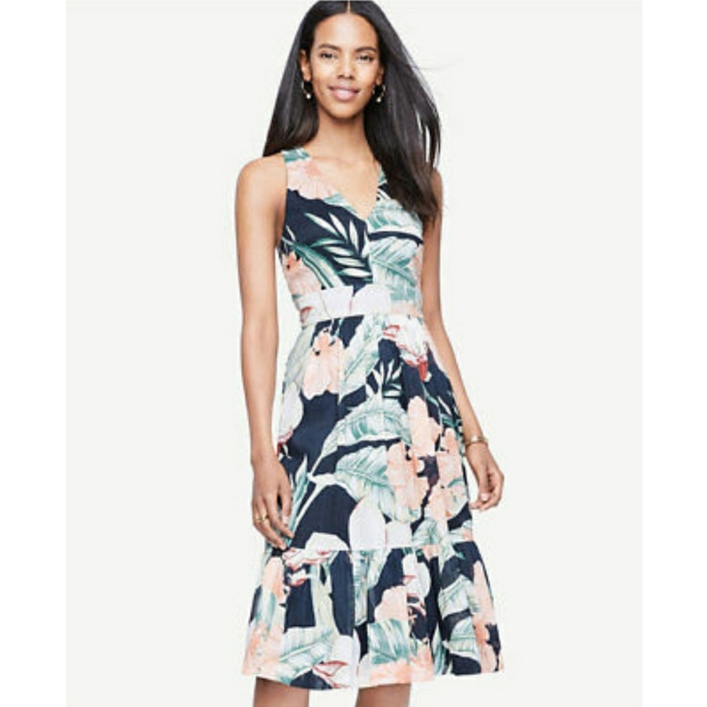 Ann taylor floral cross back dress  2P